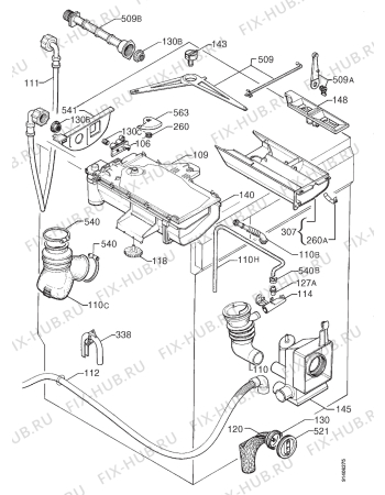 Взрыв-схема стиральной машины Zanussi FJS1282V - Схема узла Hydraulic System 272